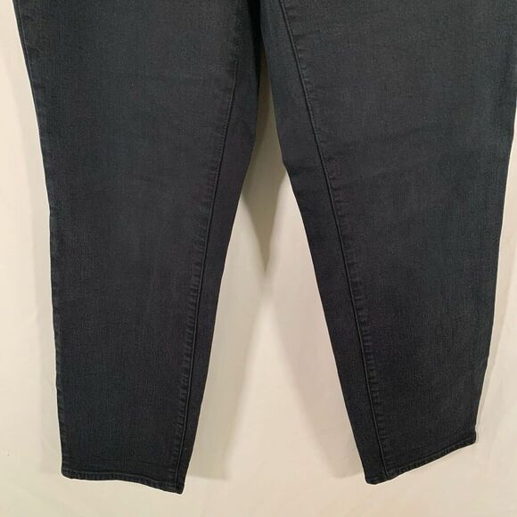 Talbots Flawless Jeans Women's 8 Black Denim Slim Ankle Curvy Mid Rise Cotton Bl - Picture 3 of 7